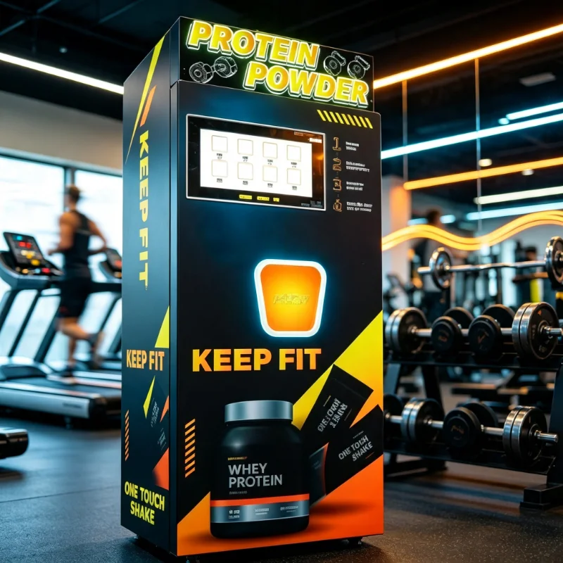 Customized Full Automatic Touch Screen Protein Powder Vending Machine, Intelligent Unmanned Self-Service Equipment for Gym