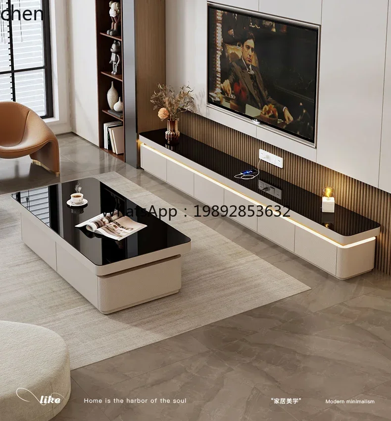 b11-7.1 minimalist TV cabinet coffee table combination living room TV storage locker integrated