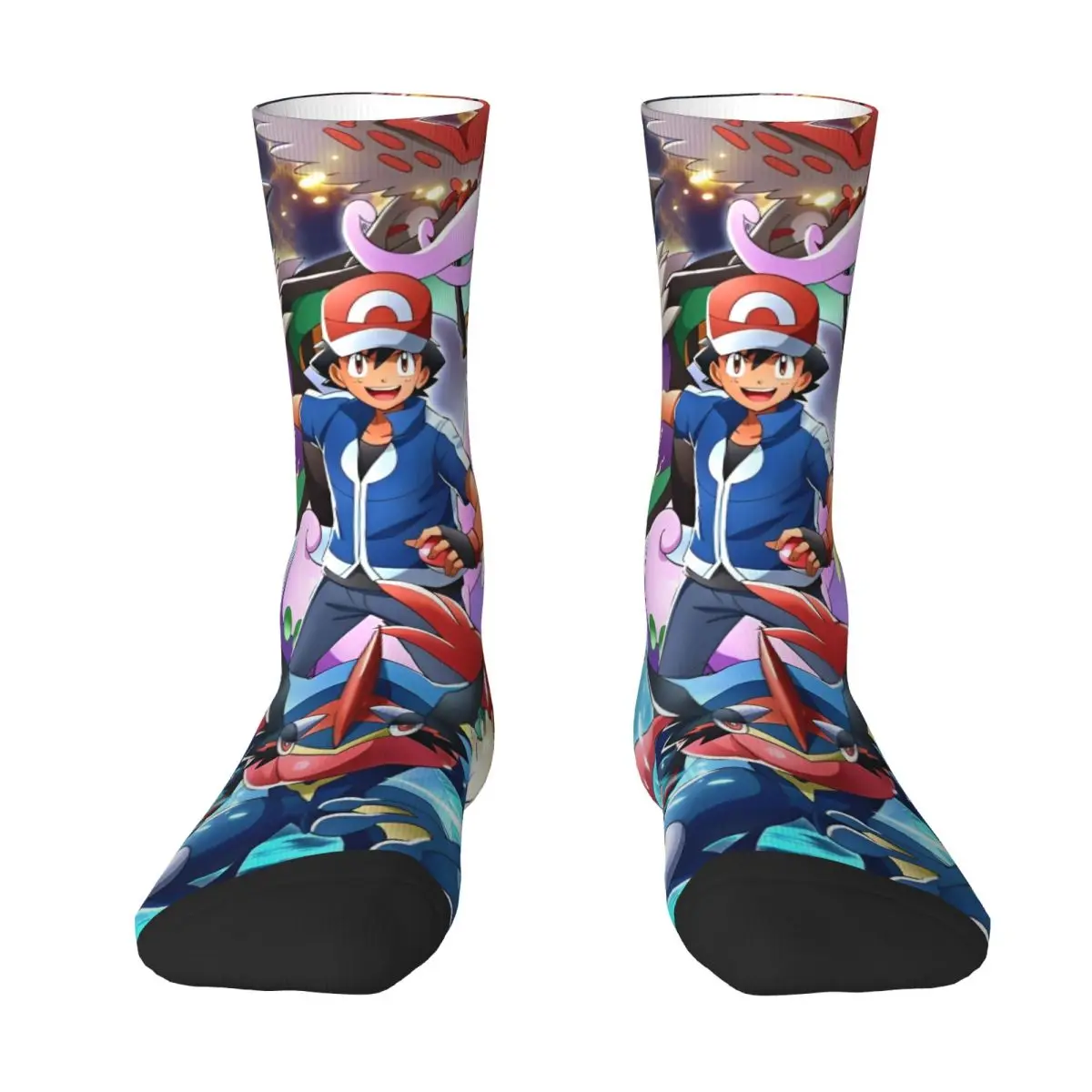 Men's Socks Pokemon MINISO Stockings Autumn Novelty Quality Socks Printed Skateboard Non Slip Socks