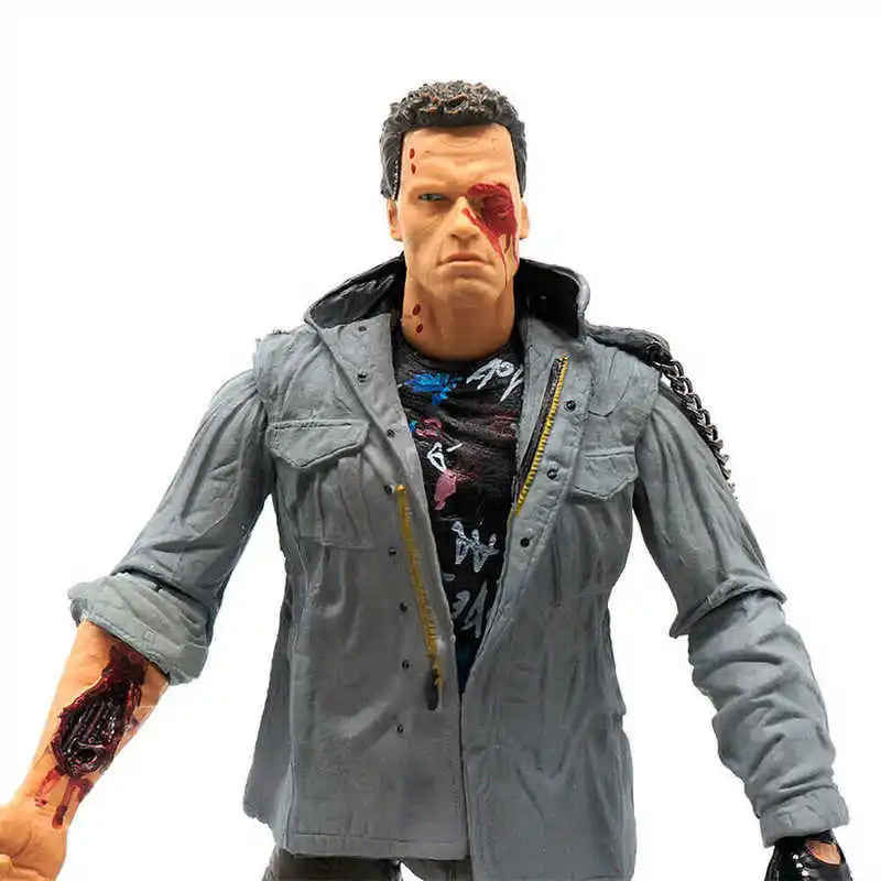 2024 Hot Neca Terminator Judgment Day T-800 Ultimate Copy Tech Elderly Salaconnor Schwarzenegger 18cm Pvc Action Figure Gift Toy