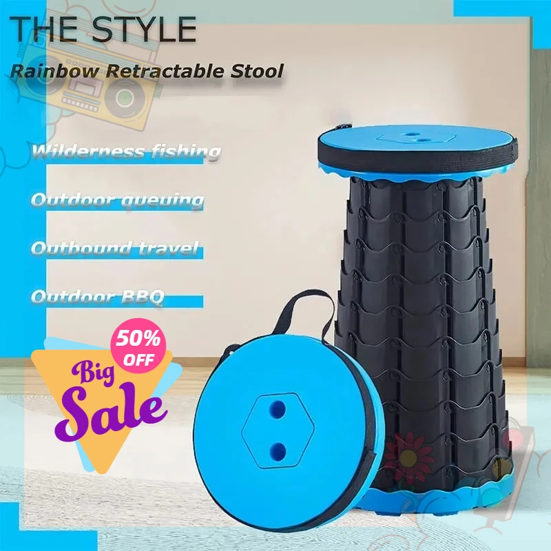 كرسي خارجي جديد قابل للتعديل بارتفاع قابل للسحب للتخييم وصيد الأسماك والنزهات واستخدام مقعد محمول قابل للطي متعدد المشاهد