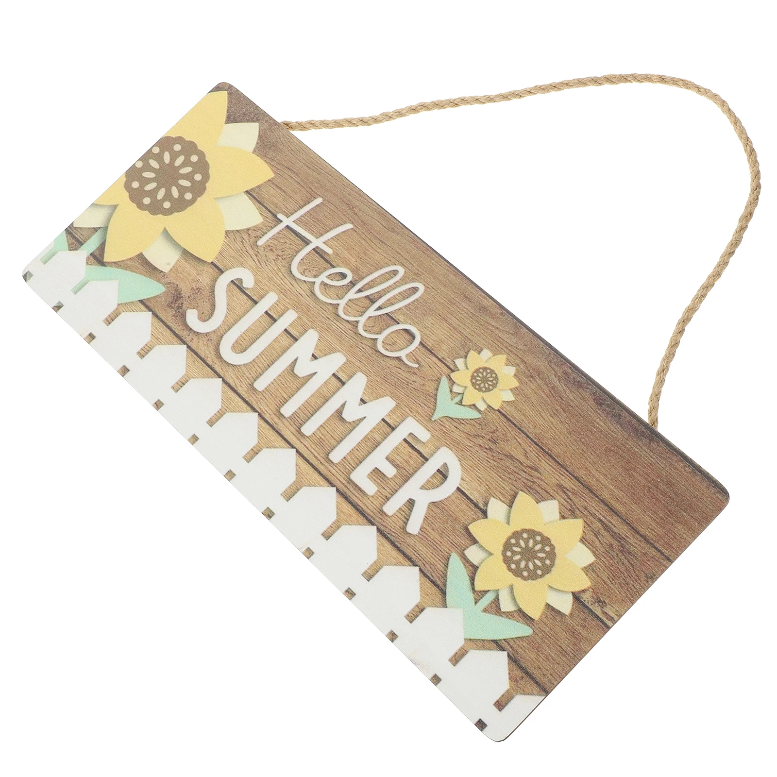 

Front Door Wood Hanging Sign Signs Wooden Plaque Flower Wall Decorative Decoration