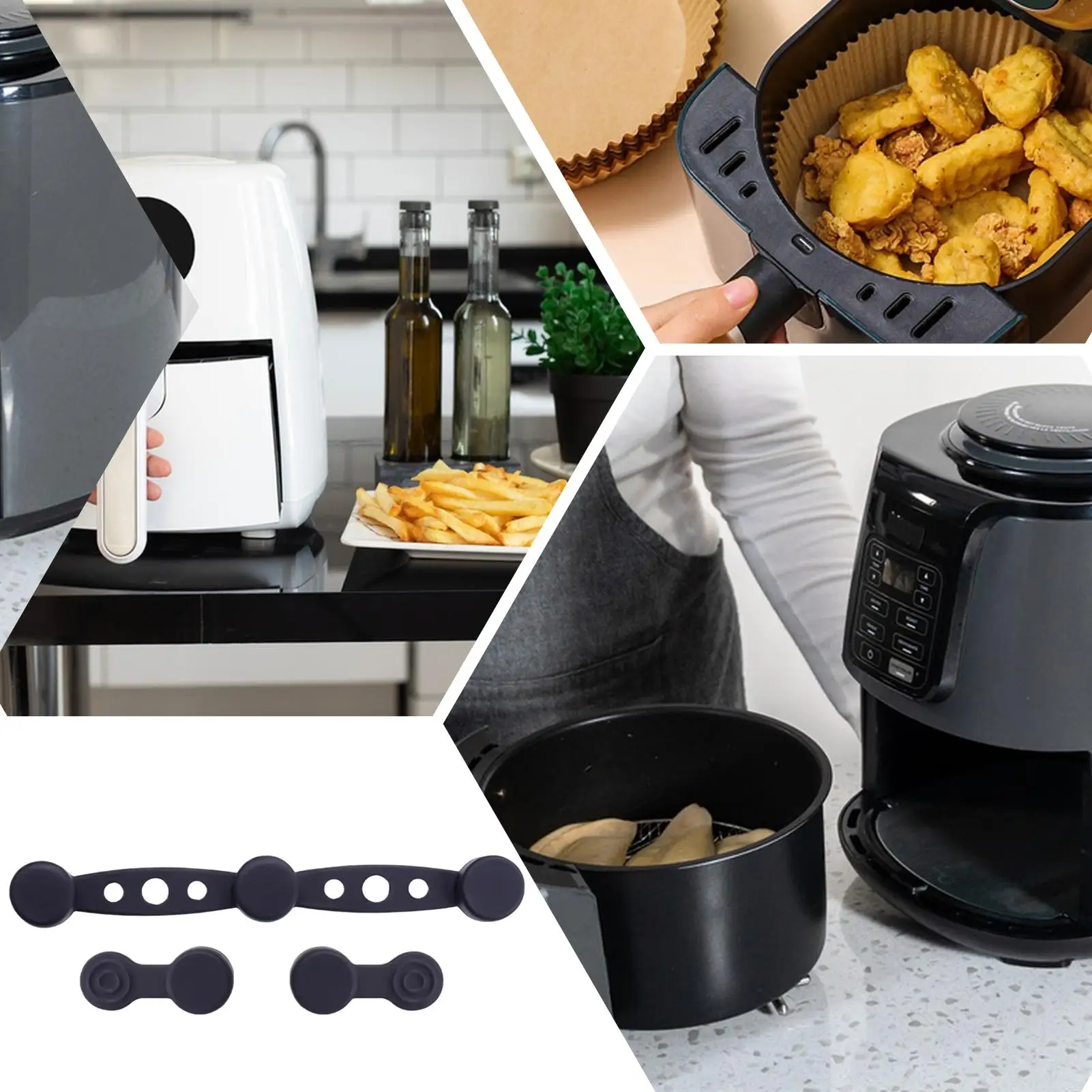Air Fryer Magnet Silicone Buckle High Temperature Resistant Fixed buckle anti paper pad For fix parchment pads for air fryers