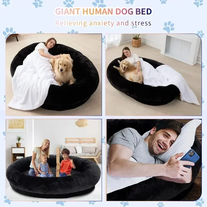 for xl xxl heavy duty super large sleep deeper memory foam human sized pet dog bed for humans adults