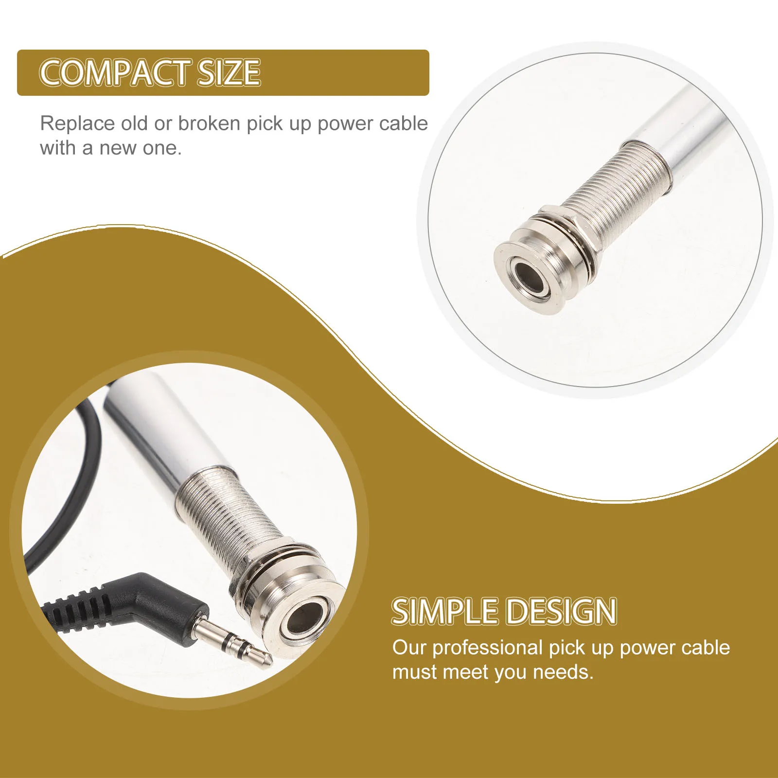 

600mm Pickup Connection Cable for Electric Guitar Power Supply Replacement Cord Bass Pickups Supplies Patch Wire Guitar