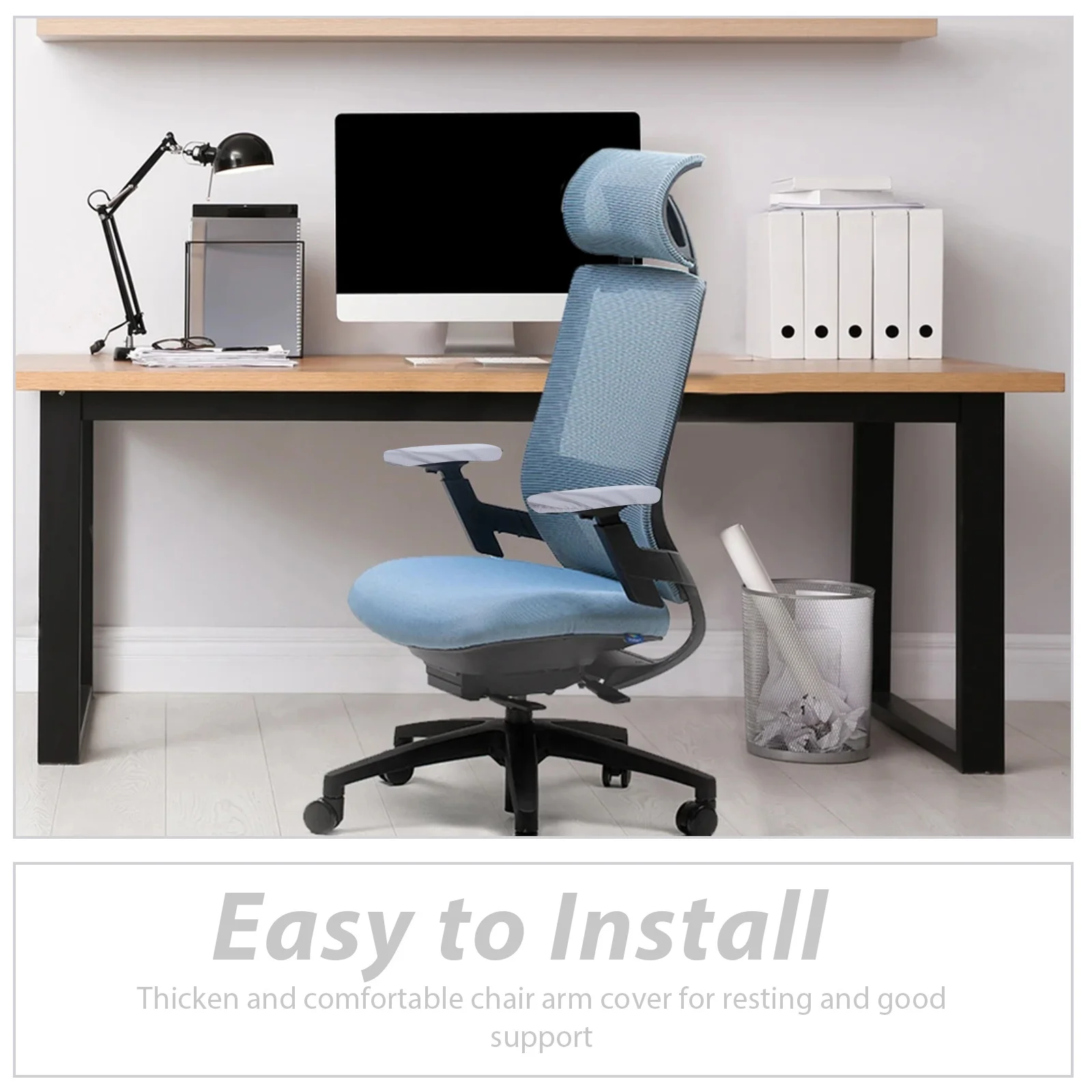 

2Pcs Chair Armrest Covers Elastic Comfortable Office Chair Handle Sleeve Covers Anti-Cold Protection Armrest Cushion Replacement