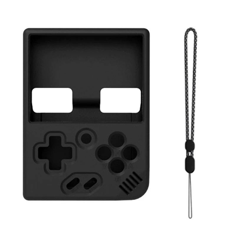 For MIYOO Mini Plus Game Console Protective Silicone Case Soft Cover Anti-Slip Sleeve With Lanyard