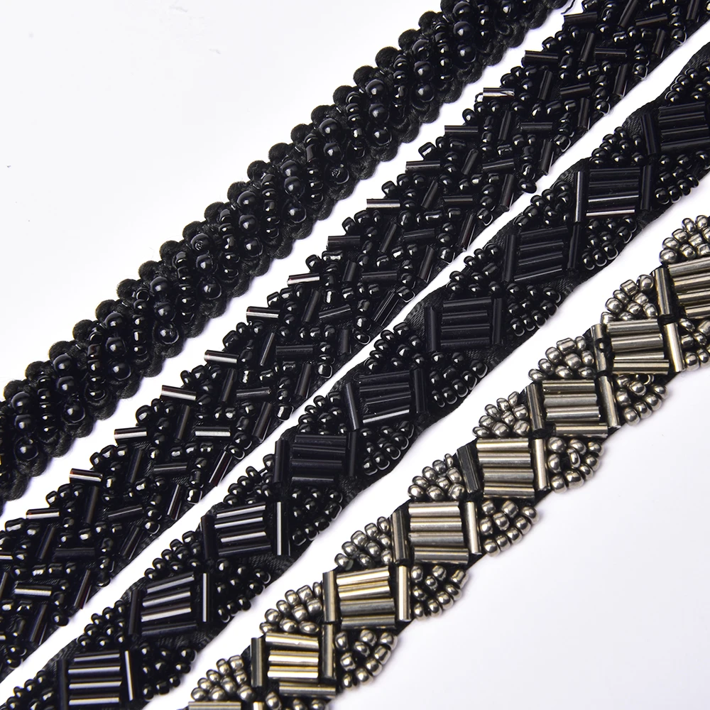 High Quality Black Style Lace Trim Sewing Mesh Ribbon Bridal Clothes Diy Applique Bandingm