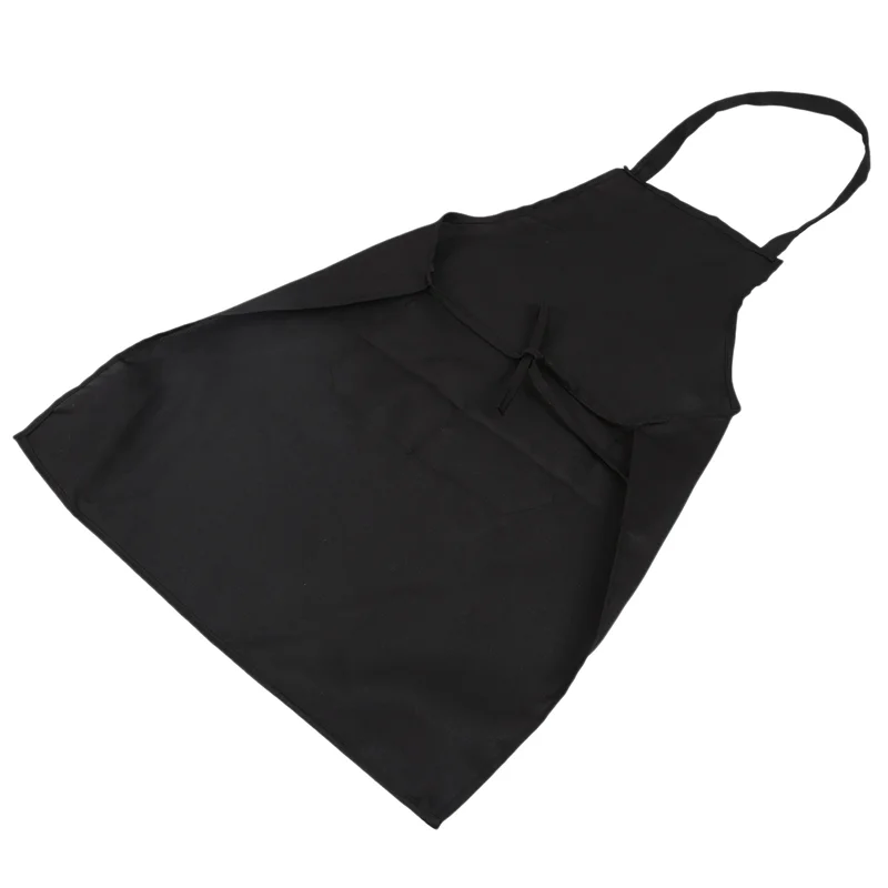 

Limited Stock-FF 10X Unisex 2 Pocket Black Kitchen Apron Bib, One Size In Medium