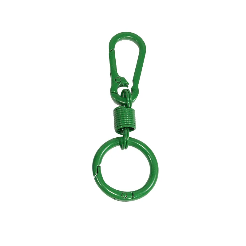 2pcs Colorful Spring Keychain Carabiner Buckle Key Rings