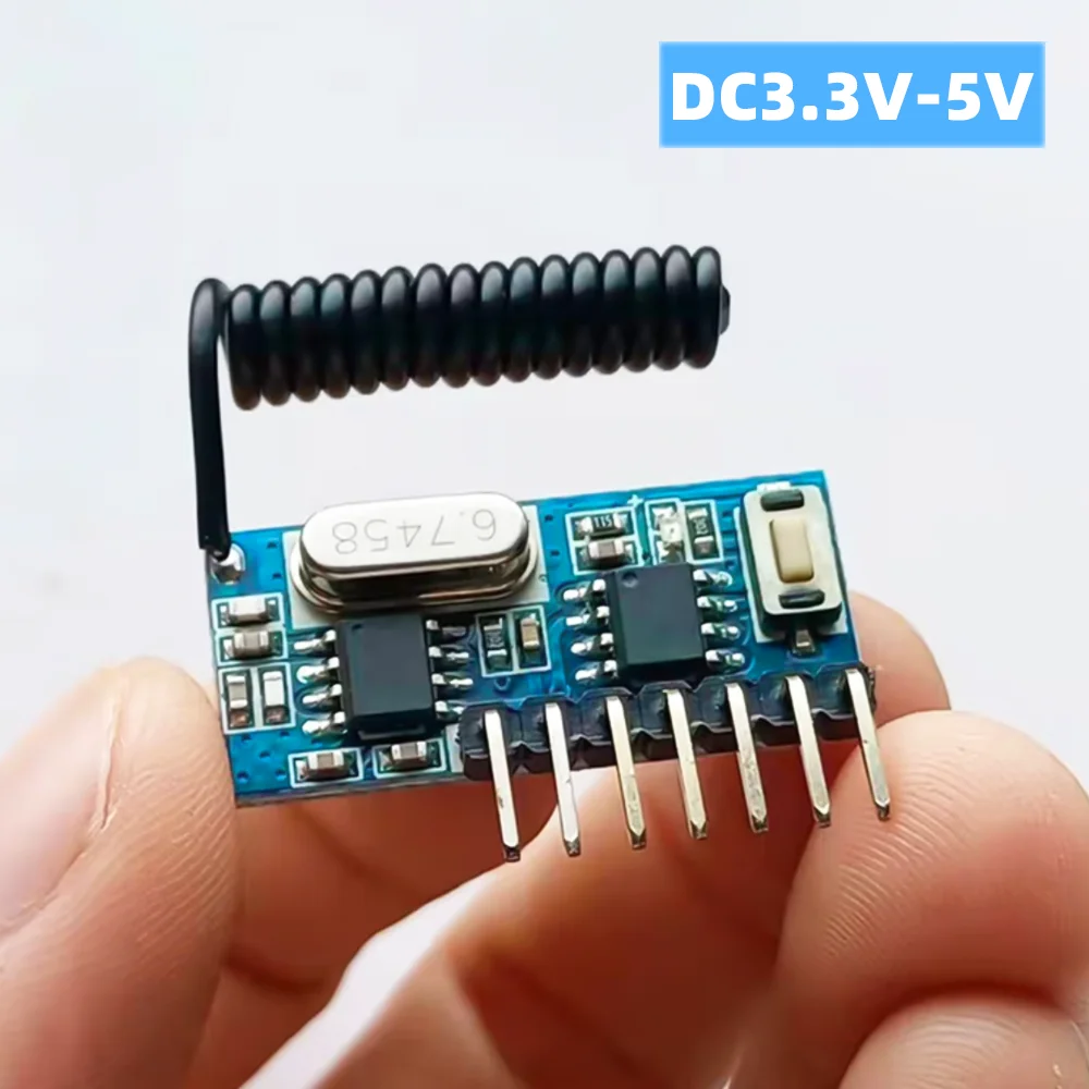 433 Mhz RF Remote Control Transmitter 433mhz RF Relay Receiver Switch Module Wireless Switch 4 CH Output Control Switch DIY Set