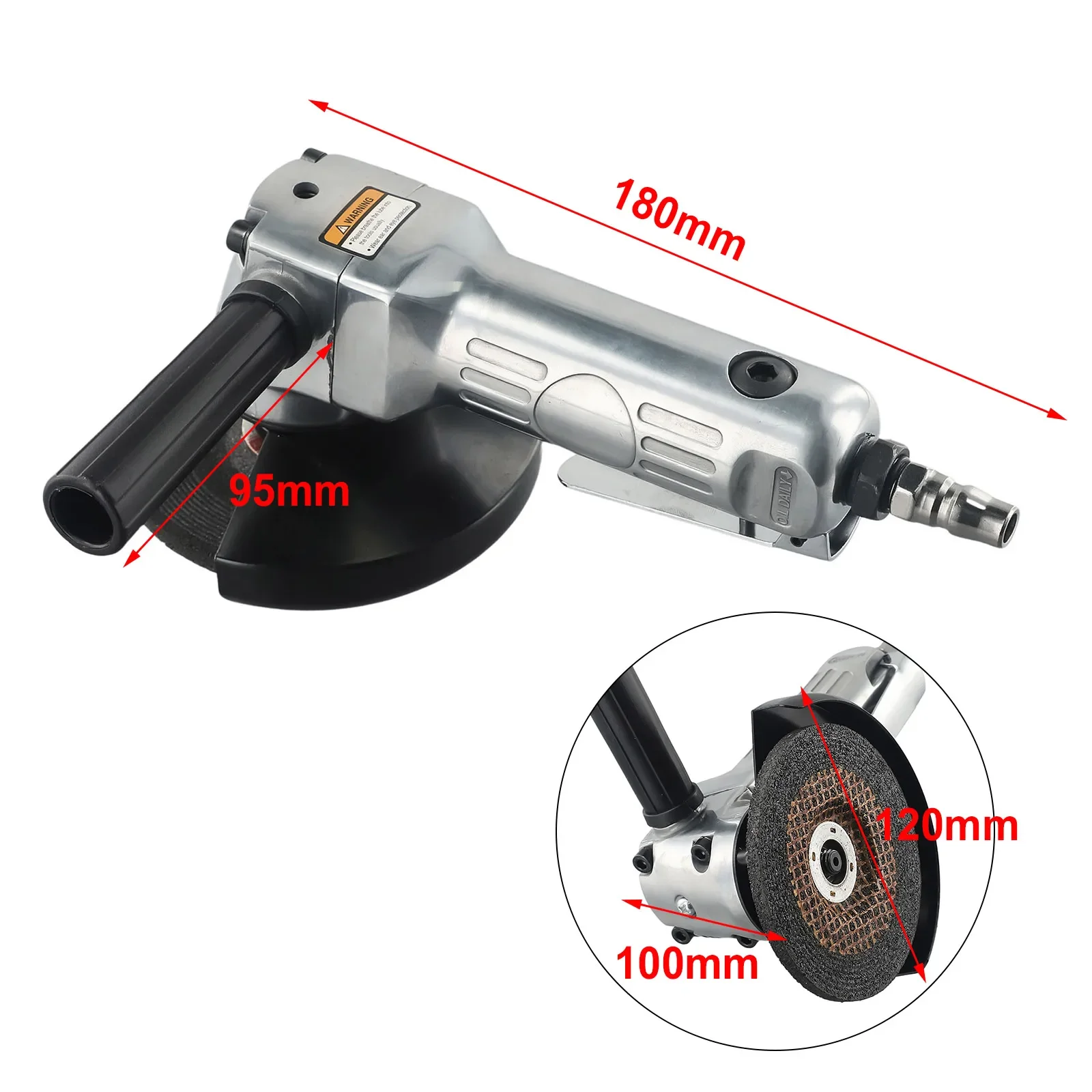 

Polisher Angle Grinder Spare Tools 0.8mpa 1/4inch Parts Pneumatic 100mm 11000rpm Air Grinder Aluminium Alloy Assembly