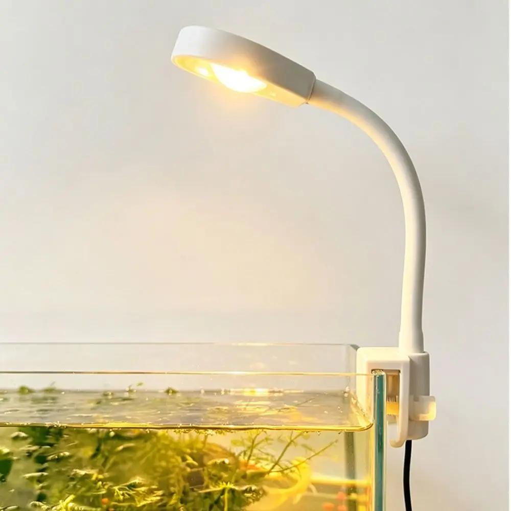 クリップ式led水槽ライト-無段階調光-3色水槽ライト-360-°-調整可能なled照明付き水槽ランプ