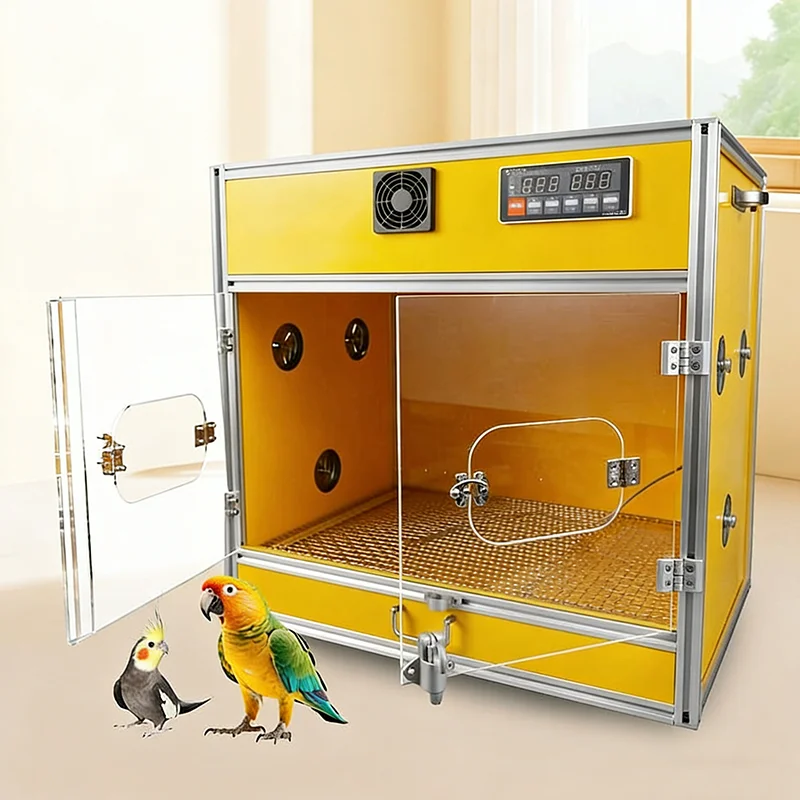 

Инкубатор для попугаев с воздушным нагревом и постоянной температурой, ящик для выращивания птенцов с выдвижным поддоном, просторная бесшумная клетка для попугаев, инкубационная камера для птиц