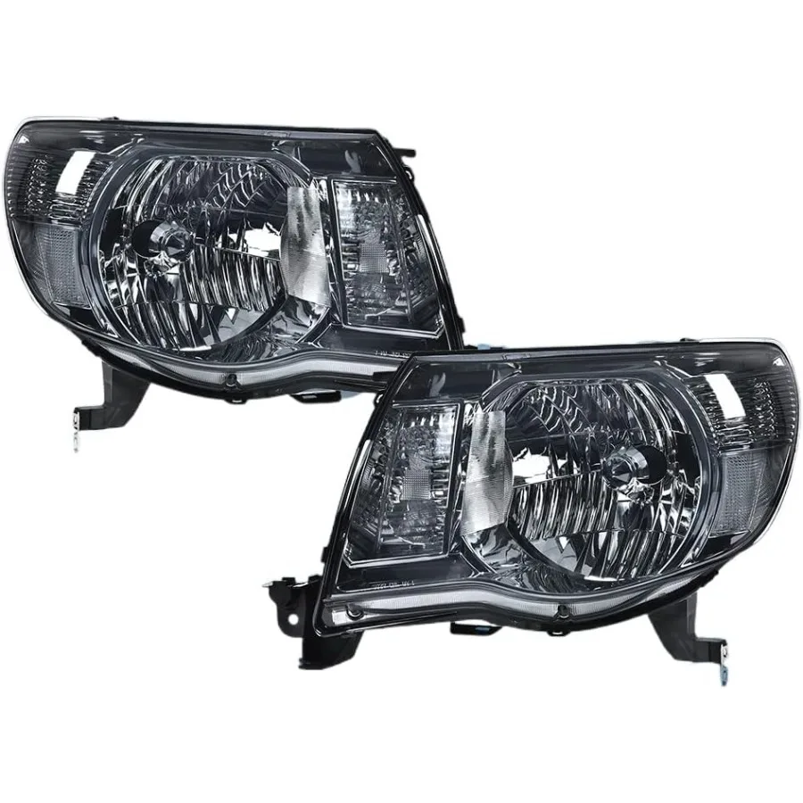 

Фары в сборе, совместимые с Tacoma 2005 2006 20007 2008 2009 2010 2011, бамперные фары с дымчатыми линзами, хромированный корпус Clea