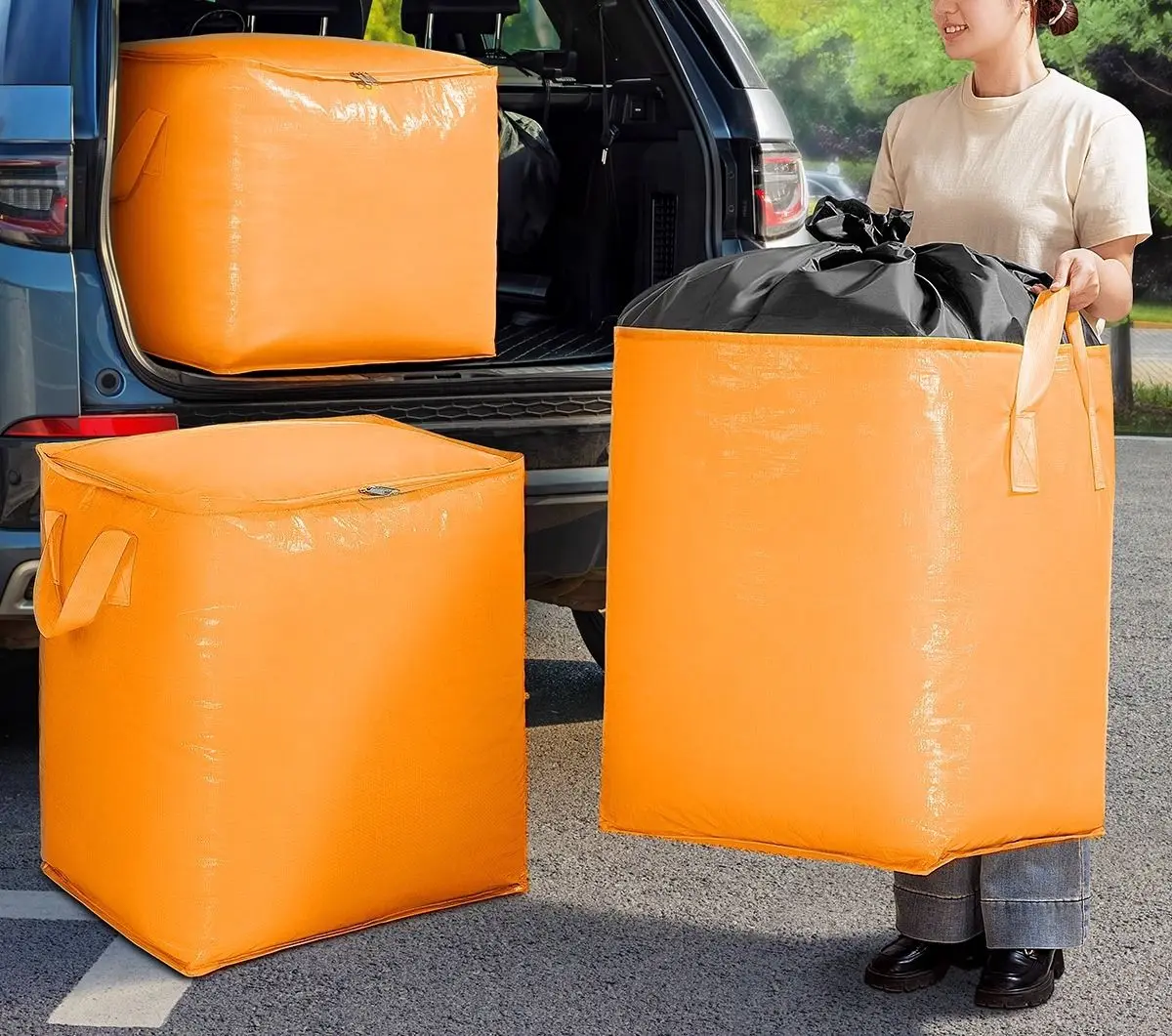 

Large capacity moving bag, luggage packing bag, travel bag, thickened, wear-resistant, waterproof, and moisture-proof.