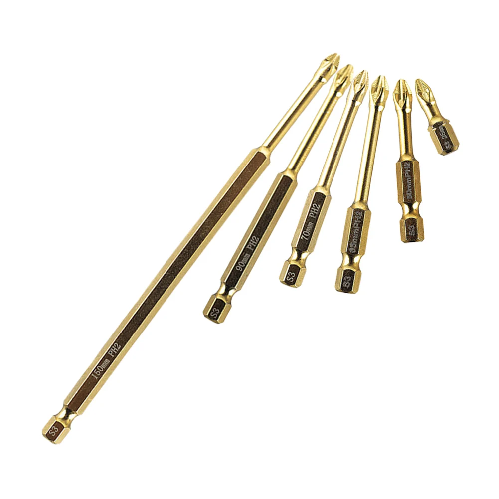 Batch Head Screwdriver Bits Cross Screwdriver Bits Set Material Penetration Damage Resistance Magnetic Feature