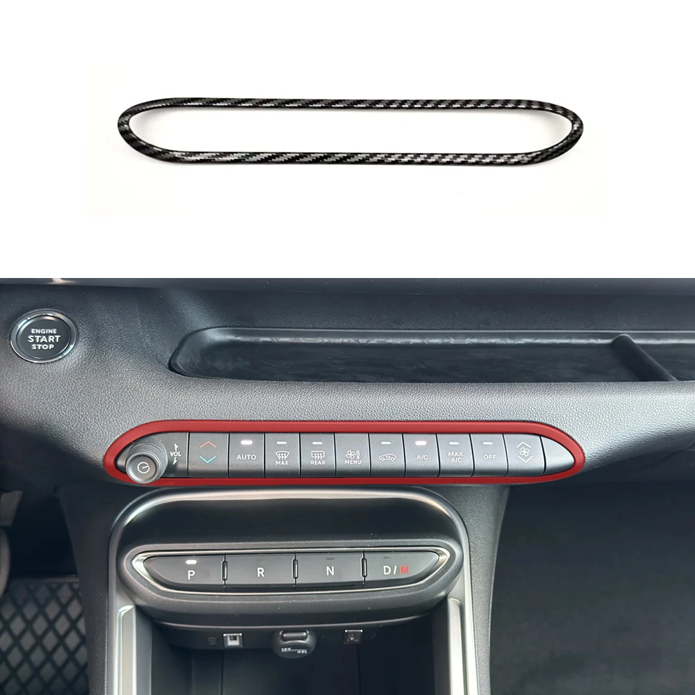 

ABS Carbon Fiber Color Air Conditioning Control Panel Button Decorative Cover For JEEP Avenger