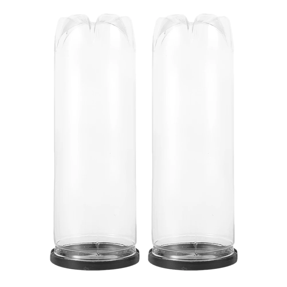 

2 Pcs Tennis Cylinder Balls Container Multifunction Sport Equipment Organizer Pvc Little Holder