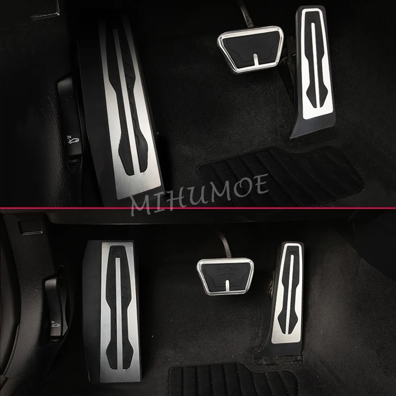 LHD Stainless Steel Automatic Footrest Brake Gas Pedal Covers Kit For BMW 1 2 3 4 Series F20 F21 F22 F23 F30 F31 F32 F33 F34 F36