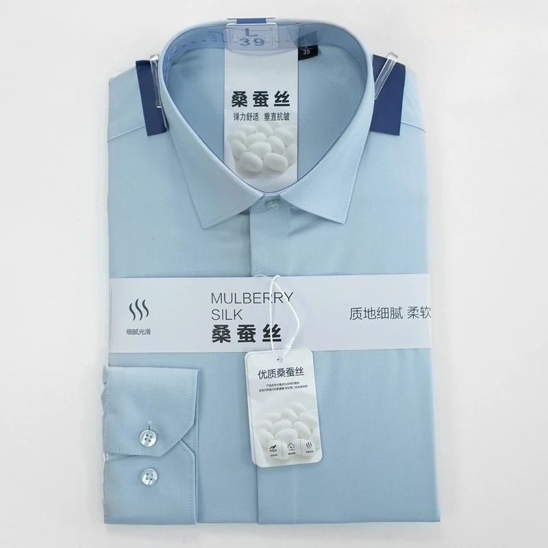 

10XL Man Shirt Plus Size Big and Tall Modal Silk Polyester Casual Long Sleeve Men's Shirt Work White Shirt for Men Long Sleeve