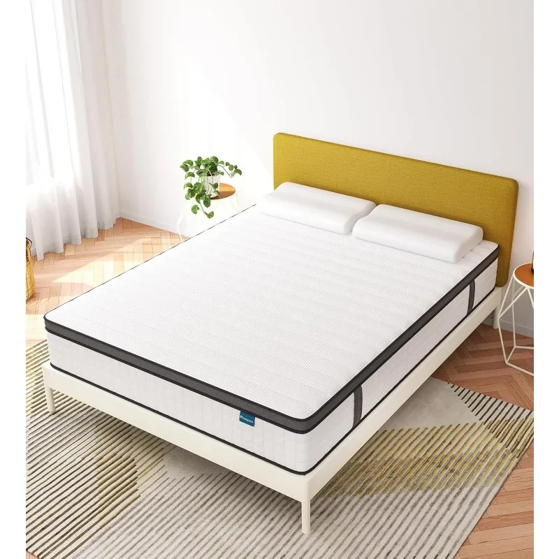 Hybrid Memory Foam Spring 12 Inch Full Mattress in a Box,Soft and Comfort Medium Firm Mattress