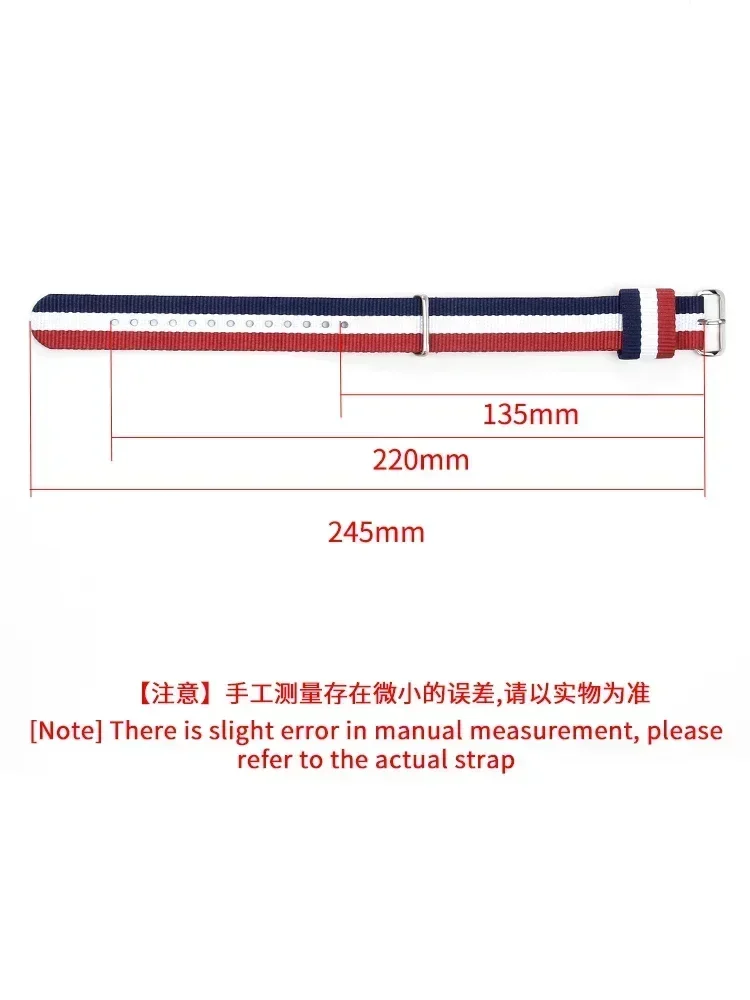 Ремешок из дышащего нейлона для мужских и женских наручных часов