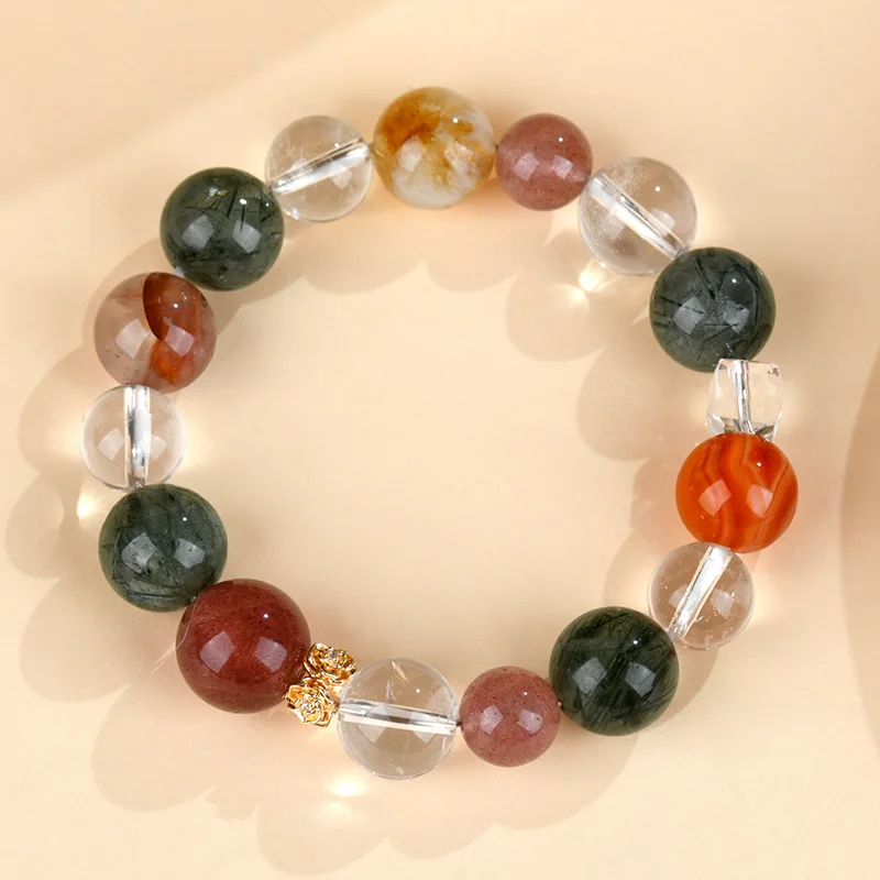 

Natural Multi-Gemstone 2025 New Men And Women Couple Bracelet Jewelry
