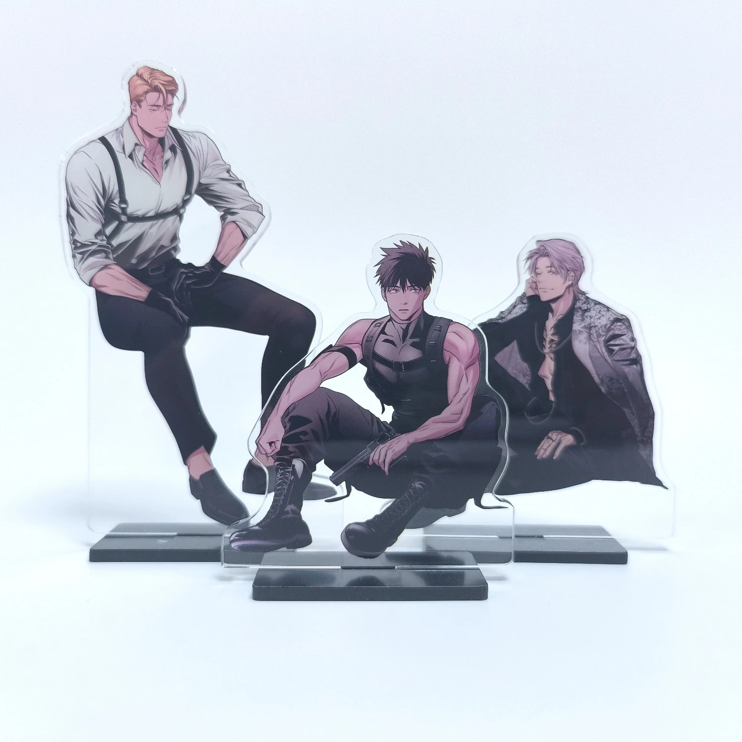 Legs That Won't Walk Black Tiger & Black Rabbit Acrylic Stand BL Yaoi Manhwa Key Chain Anime Collectible Gift