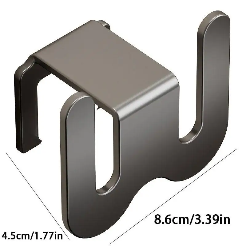 Wall-Mounted Bathroom Shoe Rack & Slipper Organizer, Modern Metal Hook with Adhesive, Space-Saving Storage Solution for Bathroom