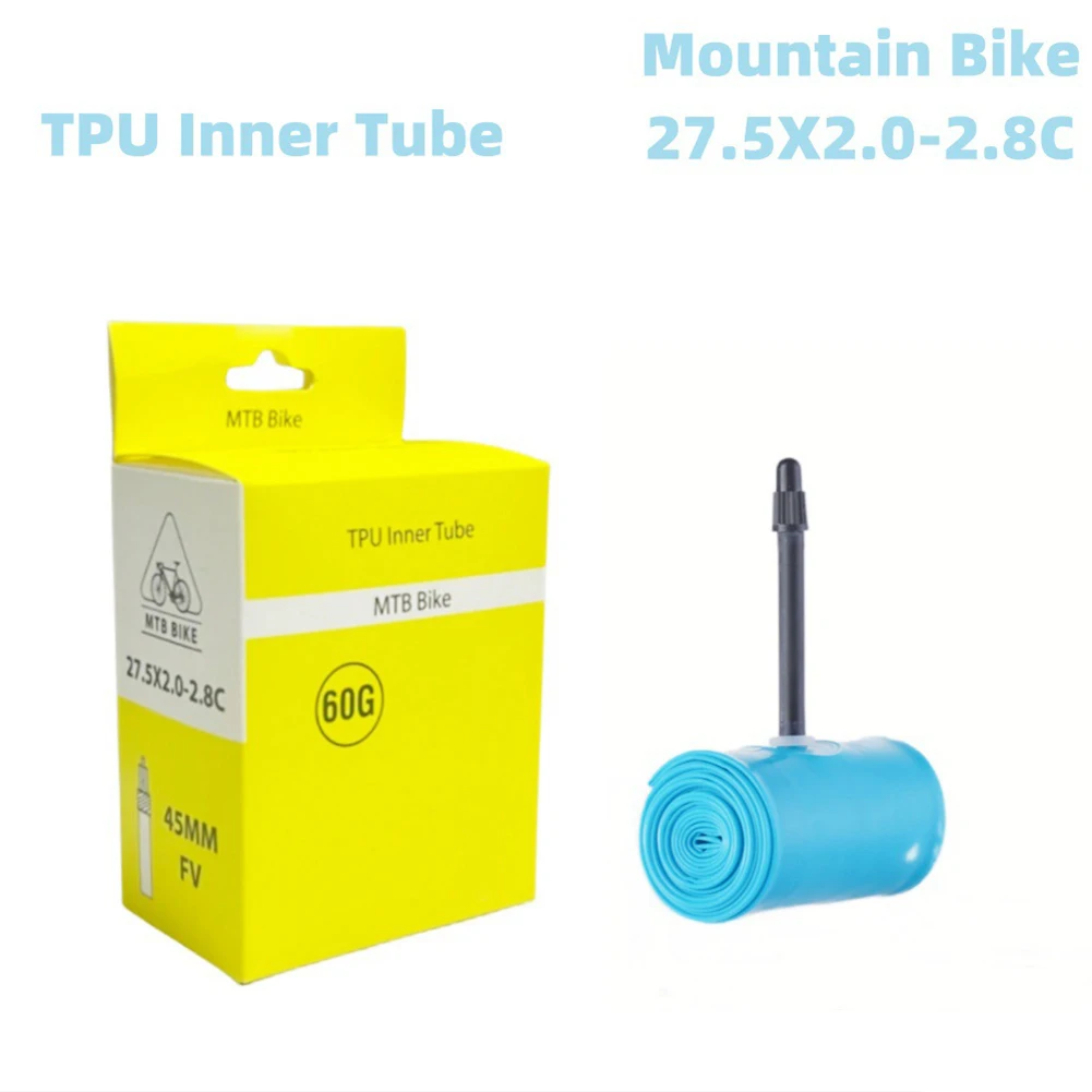 TPU Ultralight MTB Bike Inner Tube 26/27.5/29 X1.95-2.8C French Valve 45mm French Valve Bike Inner Tubes Bicycle Accessories