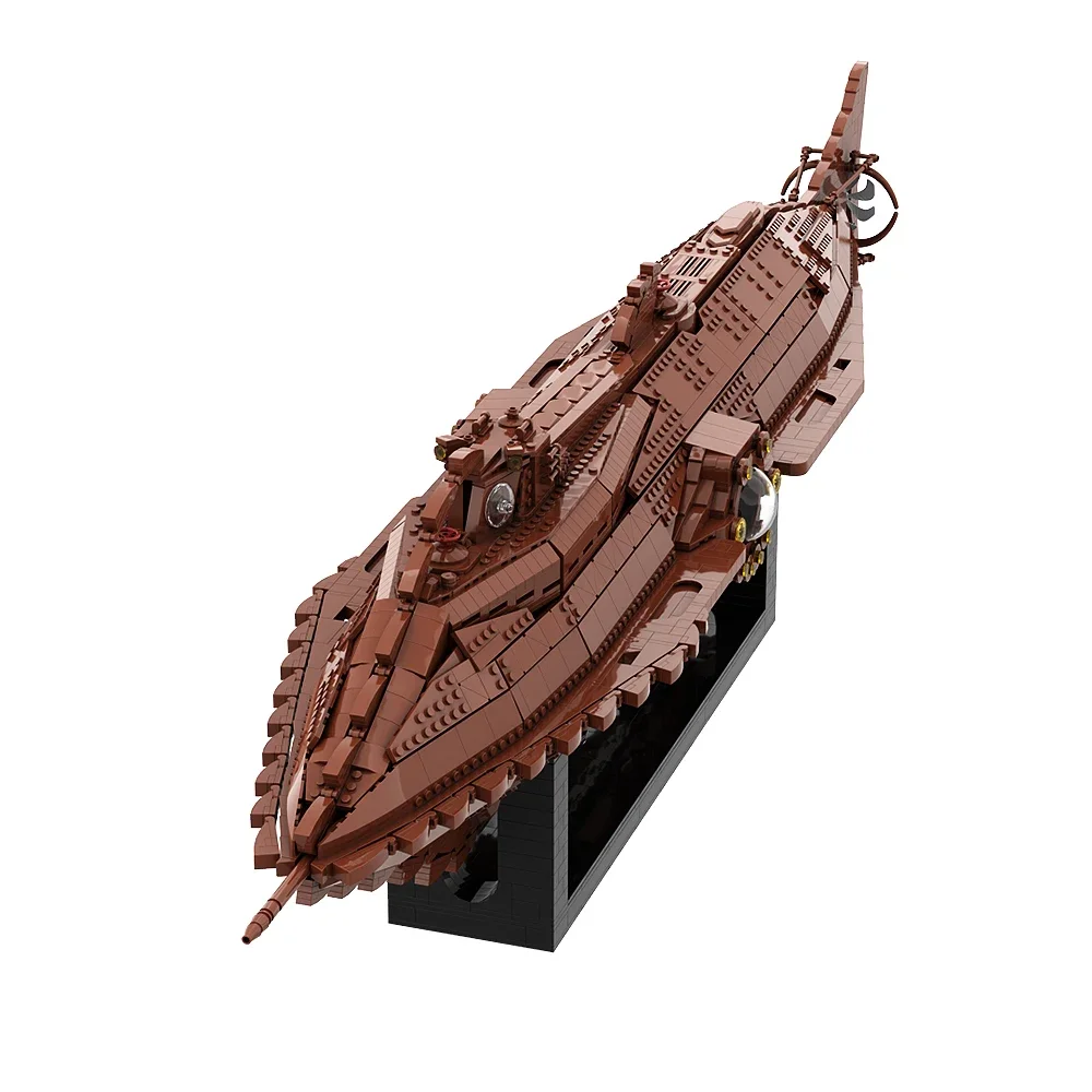 Gobricks MOC Leagues Under the Sea Nautilus Submarine Building Blocks Unterseeboot Twenty Boat Vessel Bricks Toys Children Gifts