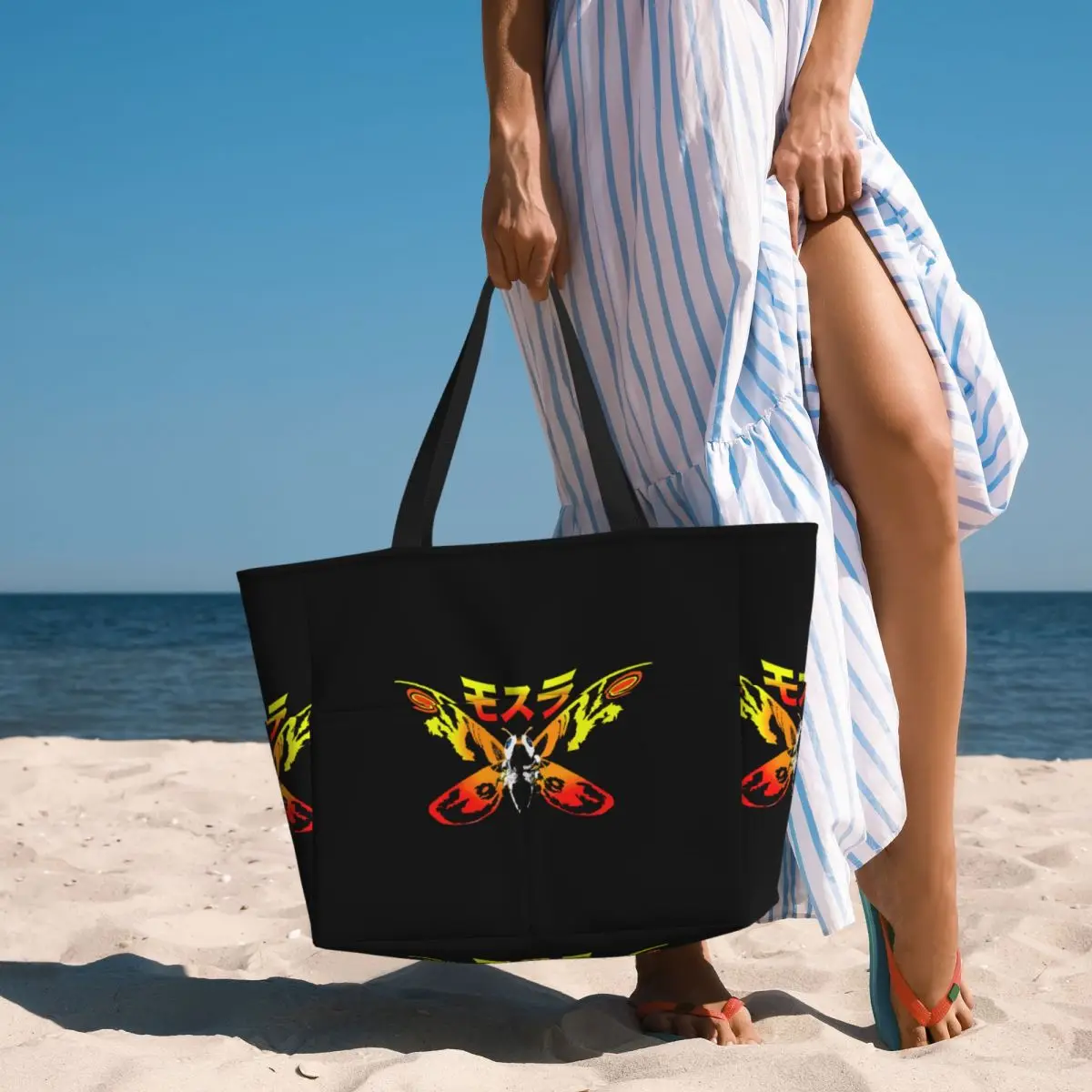 Mosura Mothra Эксклюзивная пляжная сумка-тоут Спортивная сумка для занятий йогой в тренажерном зале Большая большая сумка Женская дорожная сумка Сумка для фитнеса