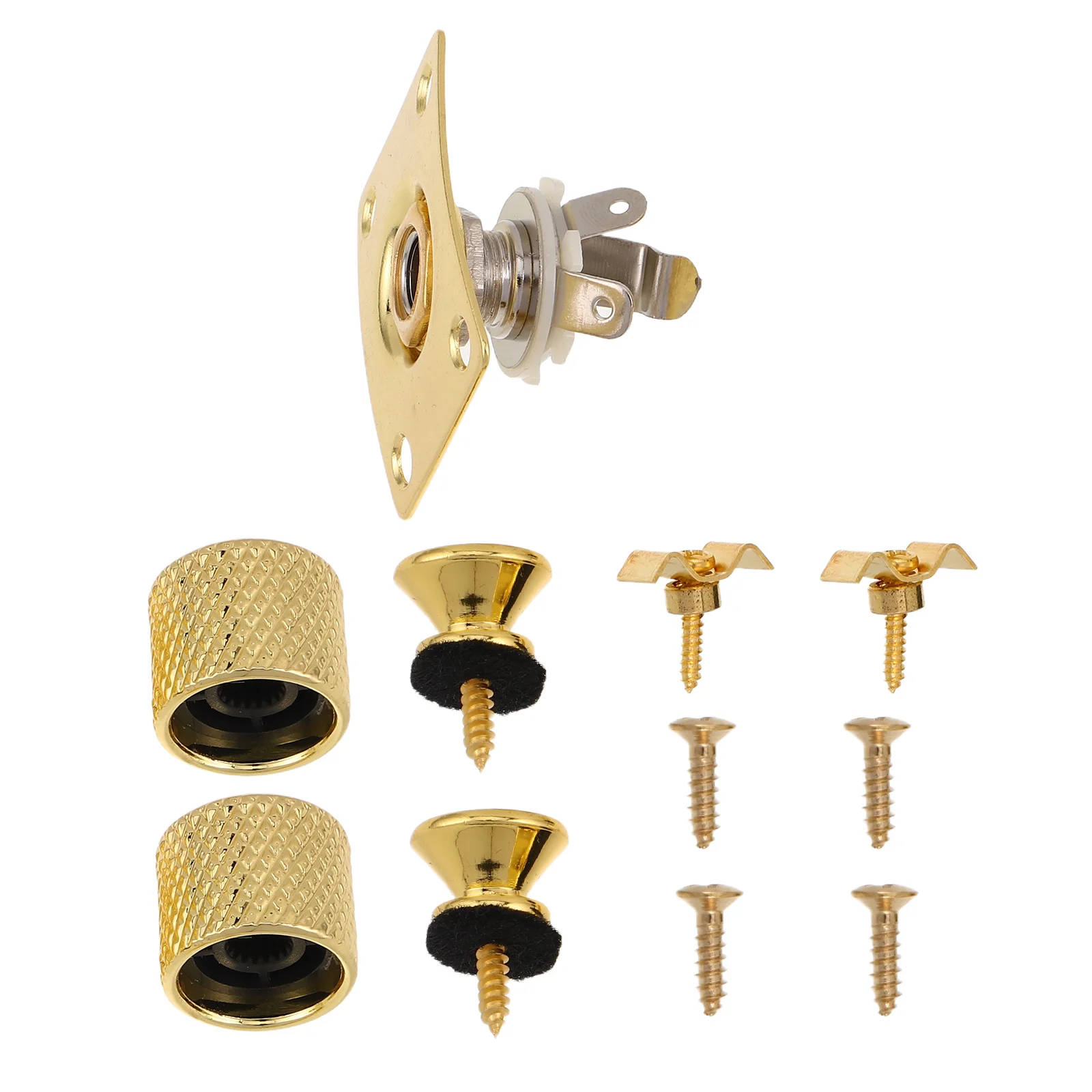 

Guitar Accessory Set Bass Plate Jack Socket Accessories Straps Electric Lock Plug