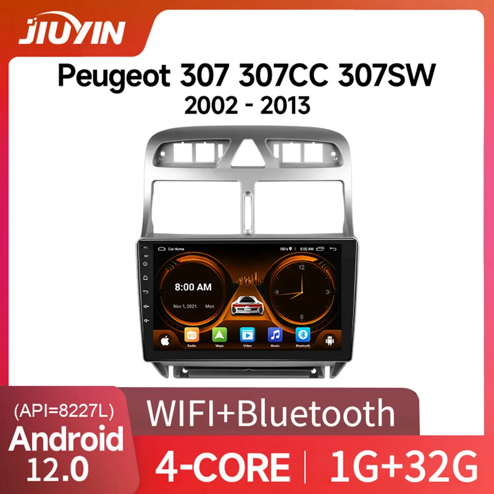 

JIUYIN Car Radio For Peugeot 307 307CC 307SW 2002 - 2013 wireless CarPlay Android Auto car intelligent systems No 2 din 2din DVD