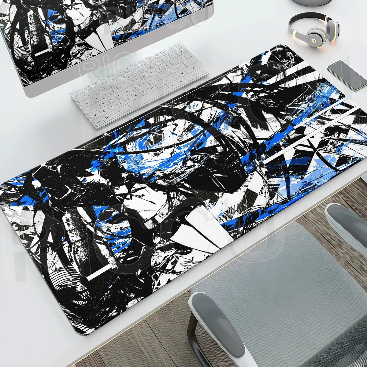 Anime Cool Girl Black Rock Shooter Mouse Pad Large PC Mouse Pad Rubber Gaming Desk Mat For Keyboard Gamer Rug Office Accessories