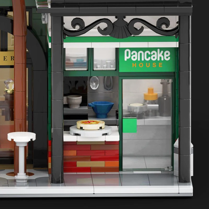 Moc قوالب بناء المدينة مع الجواهري والفطيرة نموذج منزل التكنولوجيا وحدات لعبة المكعبات لتقوم بها بنفسك تجميع هدايا عيد الميلاد #4