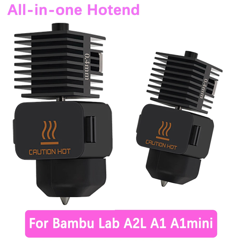 All-in-one Hotend For Bambu Lab A2L Print Head Kit A1mini  Hardened Steel Nozzle A1 Hot End Same As Original High Quality