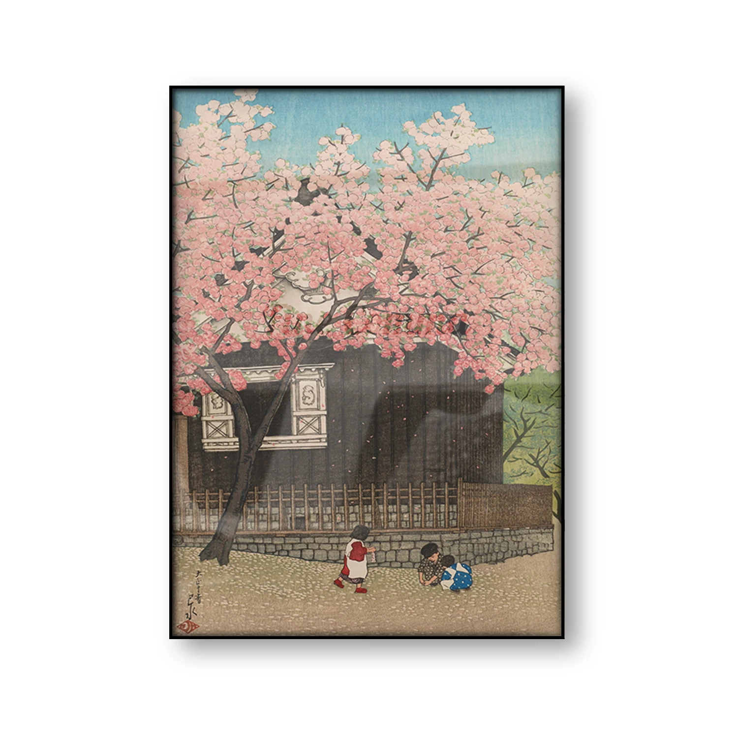 Spring in Mount Atago Kawase Hasui Vintage Japanese Art Poster Ukiyoe Wall Art Canvas Print Asian Home Decor Painting Gift