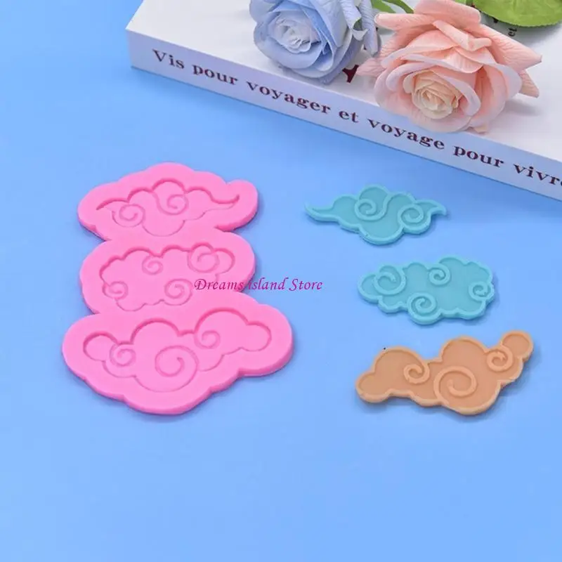 Moldes pastel luna/nube material silicona en forma nube para amante hornear bricolaje HX6C