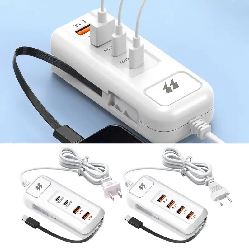 Chargeur USB rapide pour plusieurs revie, station de charge USB à 4 ports pour multi-revie, adaptateur de concentrateur USB portable pour téléphone et tablette