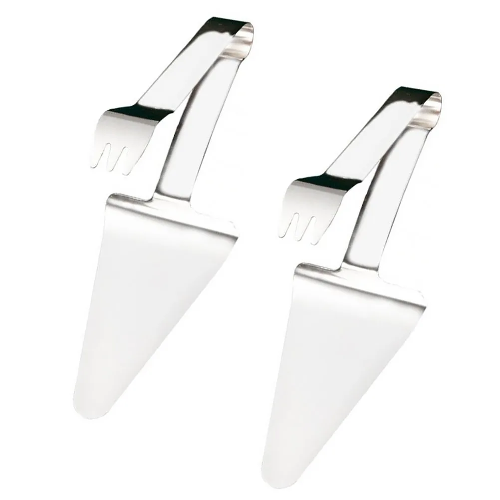 

2pcs Stainless Pizza Shovel Cake Spatula Cheese Shovels Kitchen Baking Tool Pizza Spatula Home Use Silver