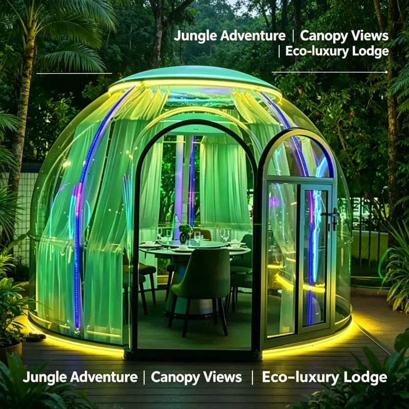 Star Observation Dome House PC Starry Room With Skylight Window For Night Sky Viewing 3m 4m 5m For Campground Forest Retreat