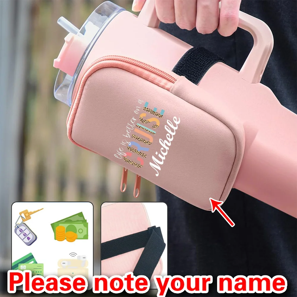 

Персонализированная индивидуальная высококачественная простая карманная чашка для воды, портативная сумка для чайника, дорожный набор чашек, универсальный набор