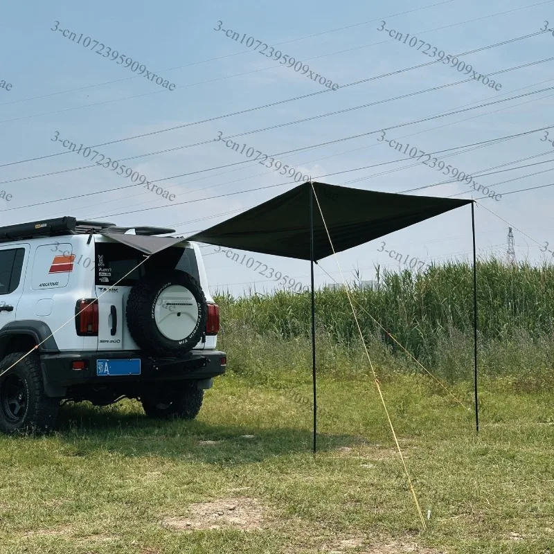 Outdoor Portable General Purpose Tent Car Side Canopy Full Vinyl Simple Tent Suction Cup Sunshade SUV Car