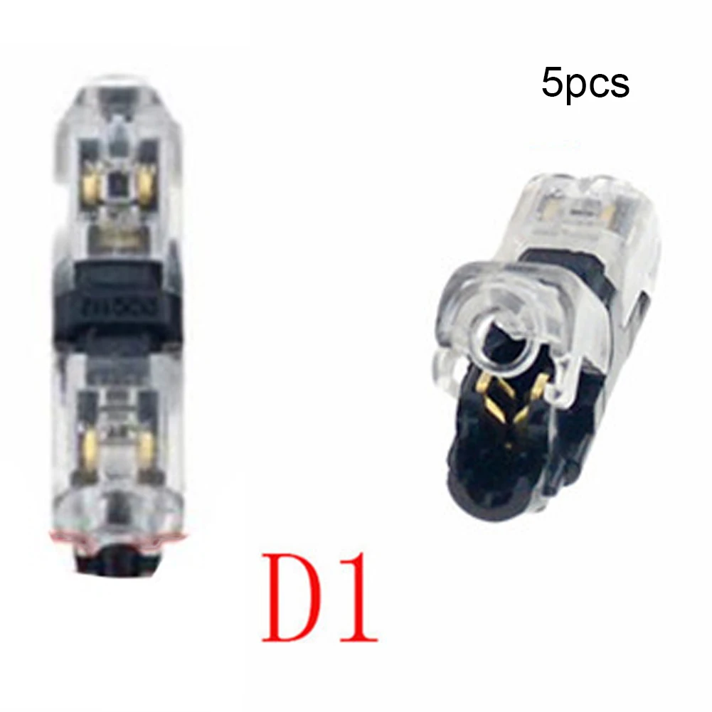 Wiring Connector Transparent Color and Operating Lever for Easy and Secure Connections Pack of 5 Terminal Blocks