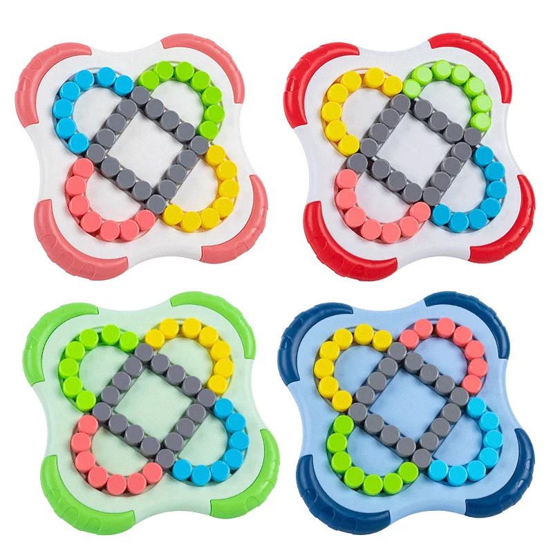 

Finger Gyro Rotating Magical Bean Cube Montessori Intelligence Magic Disk Spinners Antistress IQ Mind Brain Teaser Toys Game