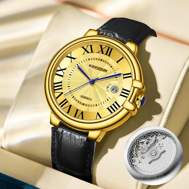 UTHAI W0057 Orologi da uomo alla moda e alla moda, calendari impermeabili, orologi al quarzo, orologi da lavoro, regali, orologi da uomo