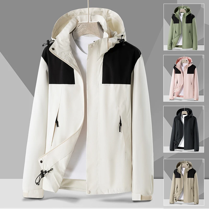 

Outdoor Couples Waterproof Thin Women's down Jaet Climbing Clothes Outerwear Polyester Fiber Long Sve Zipper Closure