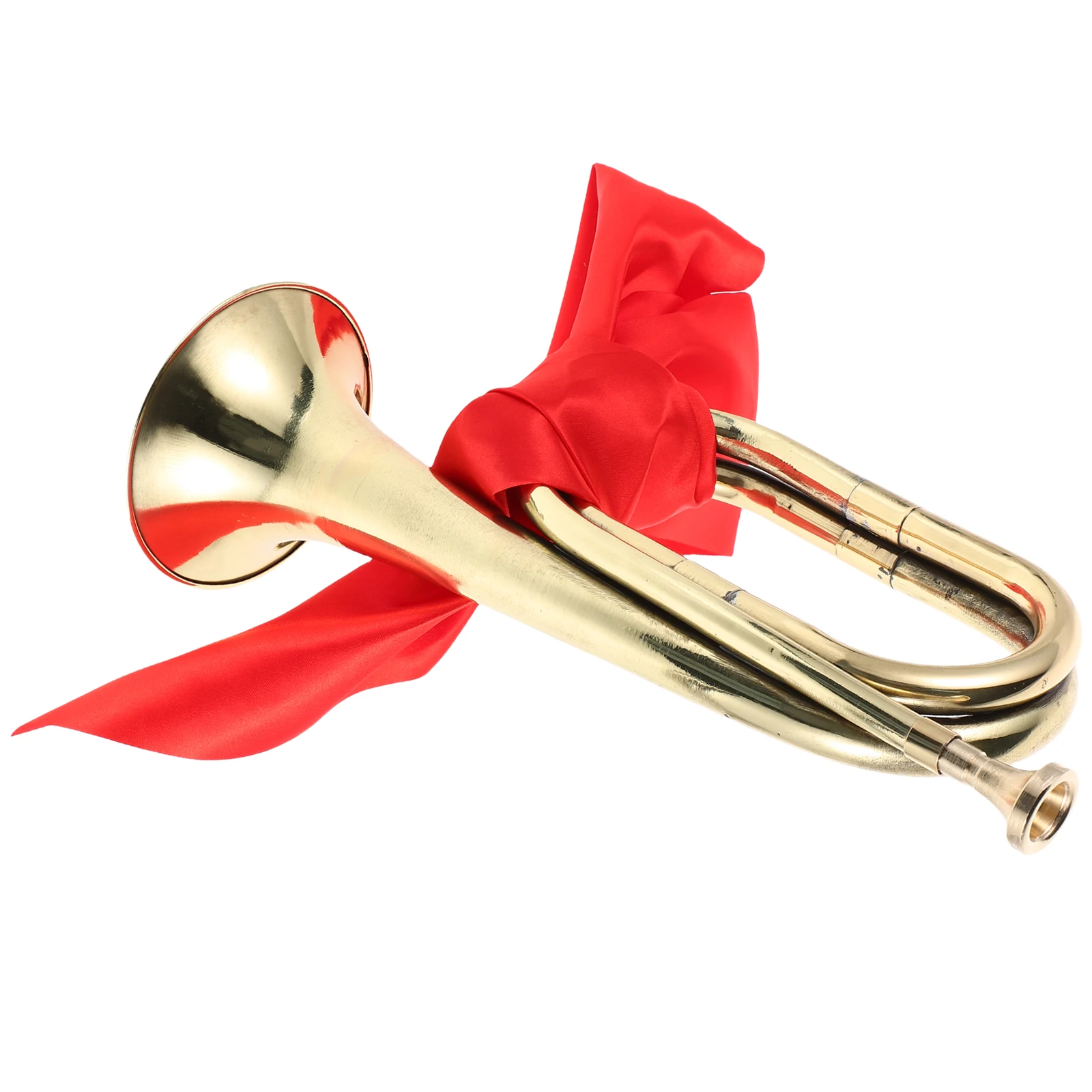 

1 set Charge Trumpet Bugle Brass Instrument for Bands School Musical Performances Replaceable Mouthpiece Beginner Horn